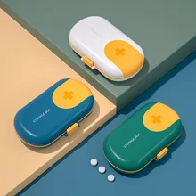 Portable Pill Box Distributed Small Mini Large Capacity Storage Box Travel Sealed Moisture-proof Medicine Box Dividable Tablet