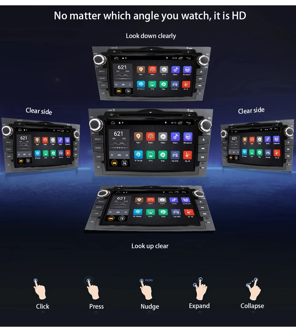 Cheap Eunavi 8 inch Android 9.1 2 Din Car DVD Player Radio GPS For Honda CRV Cr-v 2006 2007 2008 2009 2010 2011 Head Unit Stereo WIFI 4