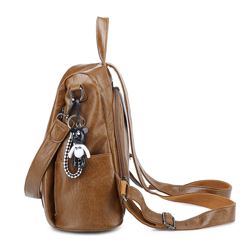 Fashion Women Backpack 2020 New Casual Wild Anti-theft Woman Multi-purpose Bow Brown Shoulder Bags Black Ladies Travel Bag