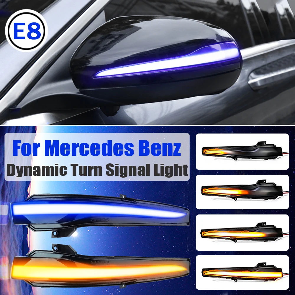 Dynamic Turn Signal Lights For Mercedes Benz C E S GLC W205 W213 V Class  W447 Rearview Mirror Indicator Blinker Lamp LED