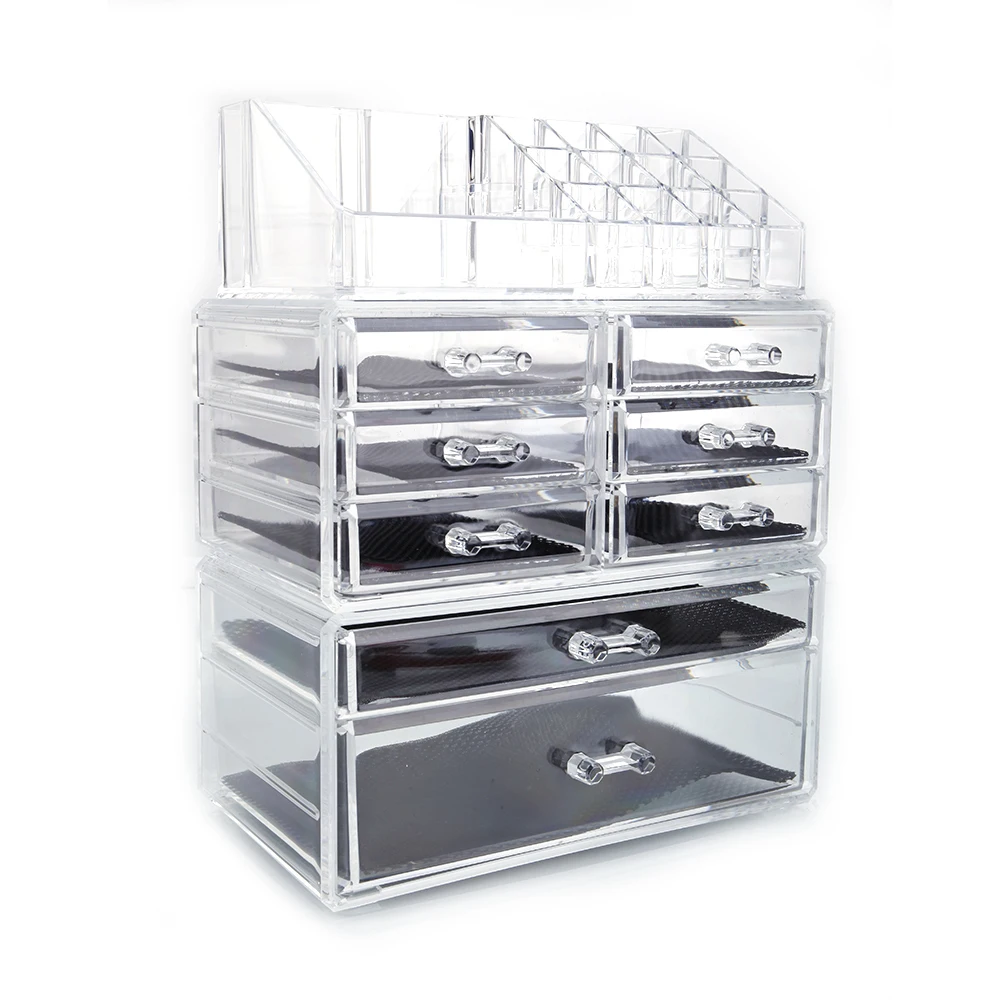 New Transparent Makeup Case Cosmetics Storage Rack Organizer With