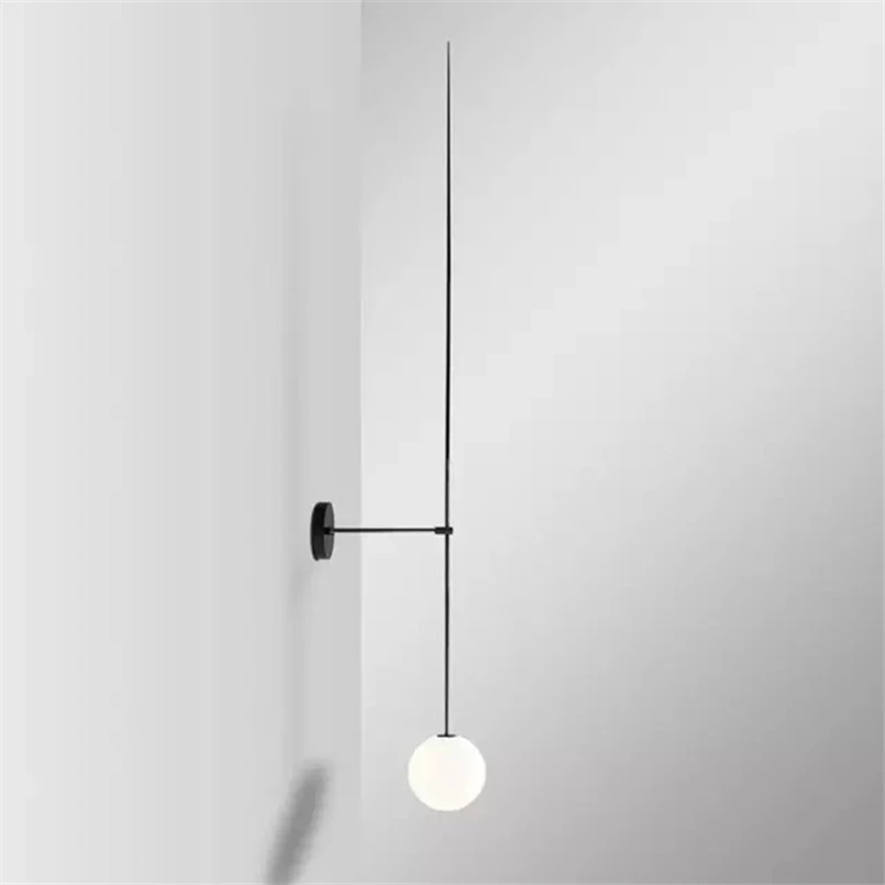 

Nordic Minimalist LED Wall Lamp Fashion Glass Ball Bathroom Mirror Besdside American Retro Wall Light Sconce Free Shipping