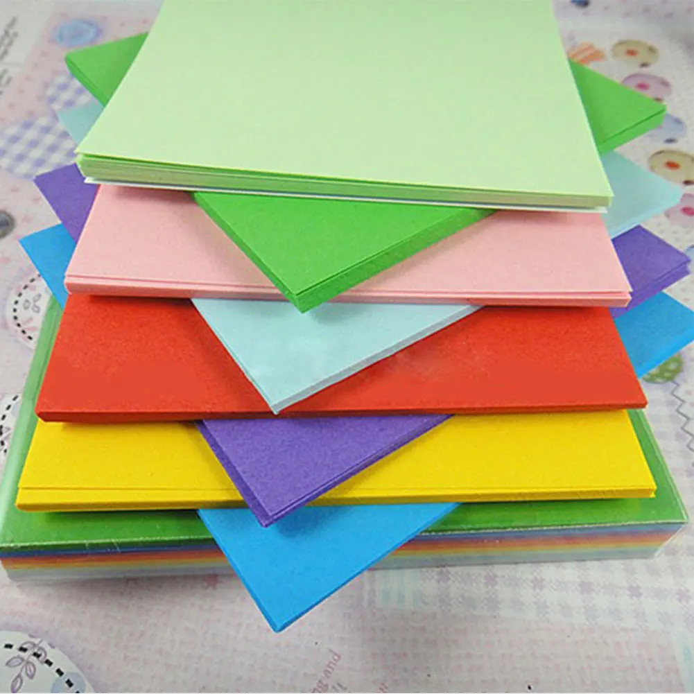 Square Double Sided Origami Handmade Mix Paper 10CM Scrapbooking Color Hand Craft Sheets