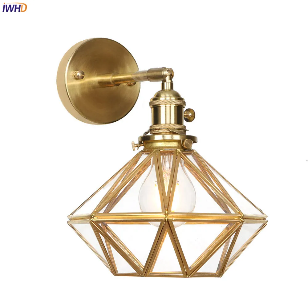 IWHD креативный Алмазный светодиодный настенный светильник переключатель для