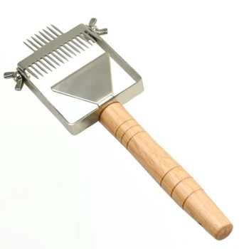 

Beekeeping Tools Honey Cutter Uncapping Scraper Bee Hive Honeycomb Scraper Equipment Metal Handle Uncapping Fork Shovel