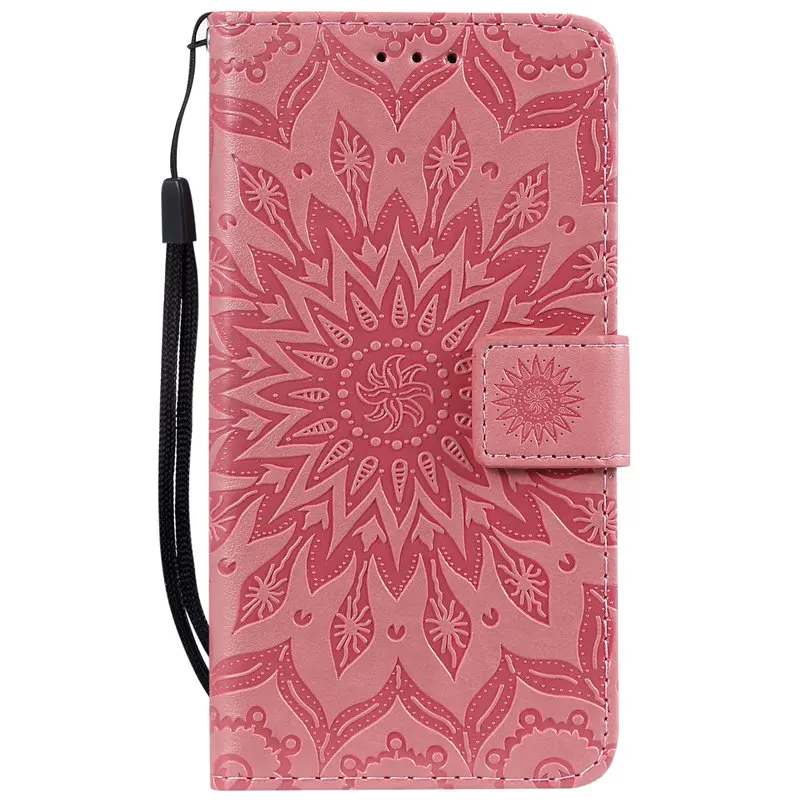 Чехол-бумажник для Xiaomi Mi5 5X6 8 9 SE Pocophone F1 Play для Xiaomi Redmi 3 6 Pro Note 4 4X5 6 7 Pro 5A Go откидной кожаный чехол - Color: Pink