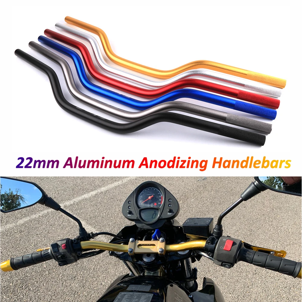 Universal Motorcycle Handlebar Renthal 22mm CNC Anodizing Handle Bar For Z800 Z900 CB500X FZ6