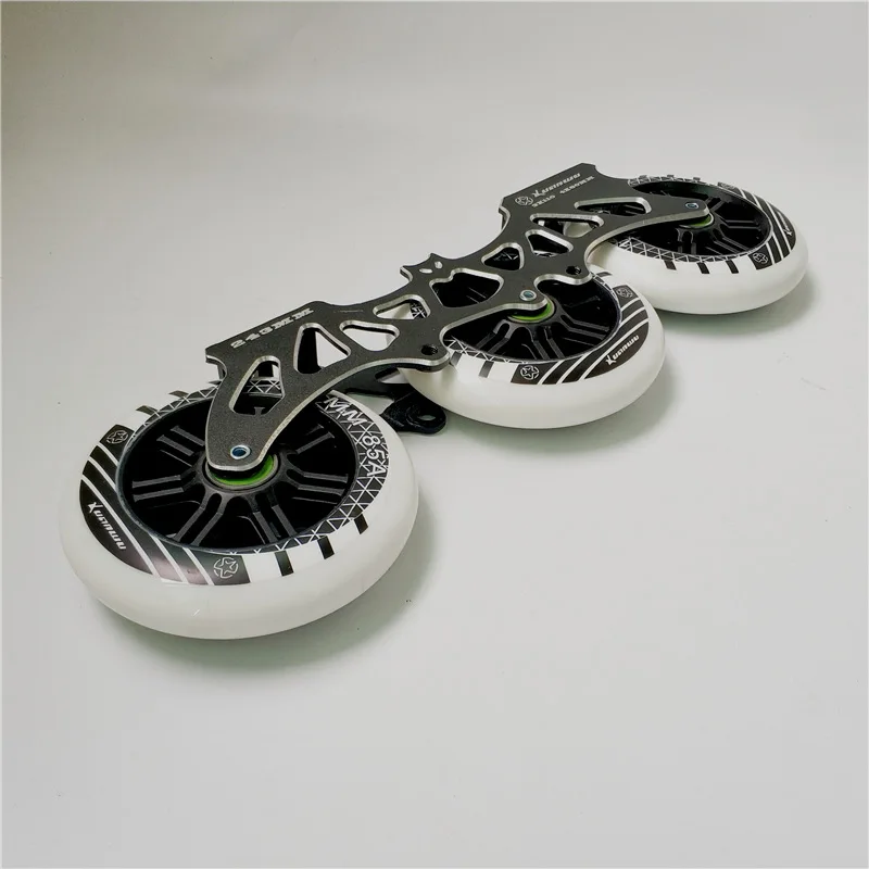 Frame+Wheel+Bearing 3X110mm Inline Speed Skating Frame Ultra Light Alloy CNC Base 85A PU Rodas 608 ILQ-9 for Powerslide CITYRUN