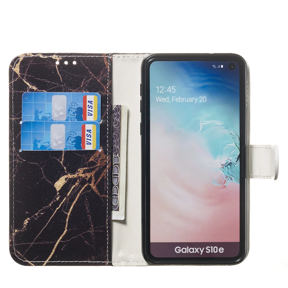 Мрамор флип-кейс для samsung Galaxy S10 5G S10e S9 плюс S8 S7 S6 край S5 M10 M20 M30 M40 A10 A20 A20e A30 A40 A50 A60 A70 крышка
