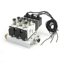 AC110V 5 способ тройной Соленоидный клапан 4V110-06 Вт база нажимной разъем глушитель