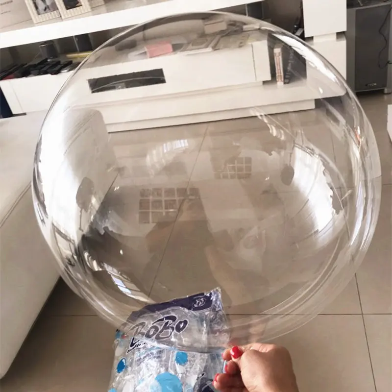 

100pcs 10/18/24inch No Wrinkle Bubble Transparent Clear Balloons Marriage Wedding Birthday Party Decorations Kids Helium Balaos