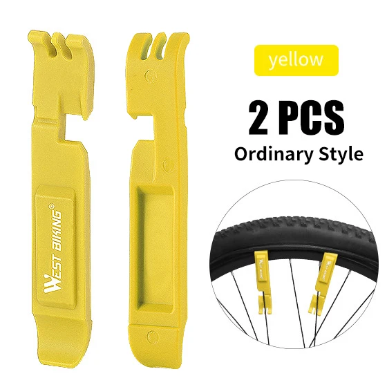 2 PCS Yellow Logo WEST BIKING велосипедные шины рычаг MTB велосипед Многофункциональные инструменты для ремонта велосипеда, аксессуары для езды на велосипеде, замыкающее звено цепи плоскогубцы - Цвет: 2 PCS Yellow Logo