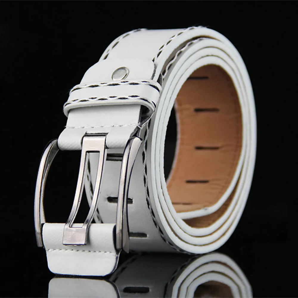 Мужской ремень из искусственной кожи, гладкий пояс с пряжкой, мужской пояс, пояс для отдыха, ремень с пряжкой, пояс женский