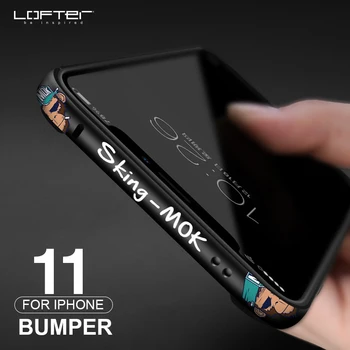 

Cool Metal Phone Bumper for iPhone 11 Pro Phone Cases for iPhone 11 Pro Max 11 Case Cartoon Aluminum Silicone Frame Cover Coque