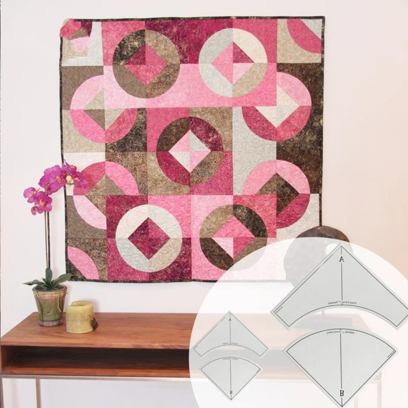 투명 패치 워크 바느질 절단 공예 눈금자 템플릿 아크릴 디자인 패턴 학생 디자이너를위한 바느질 도구