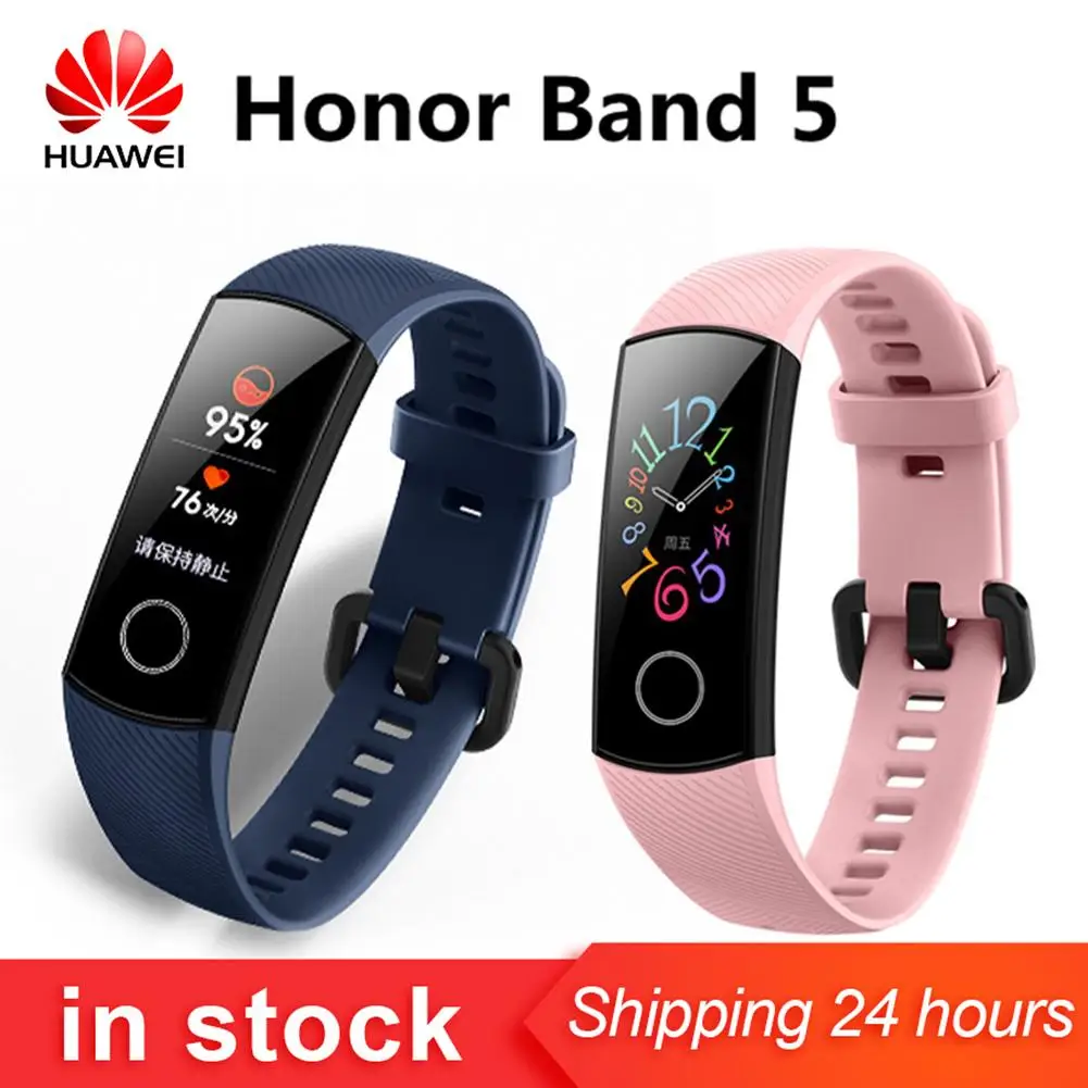 

2019 Hot Huawei Honor Band 5 SmartBand Blood Oxygen Oximeter Heart Rate Monitor Fitness Tracker GPS Smartwatch honor band 5 Band
