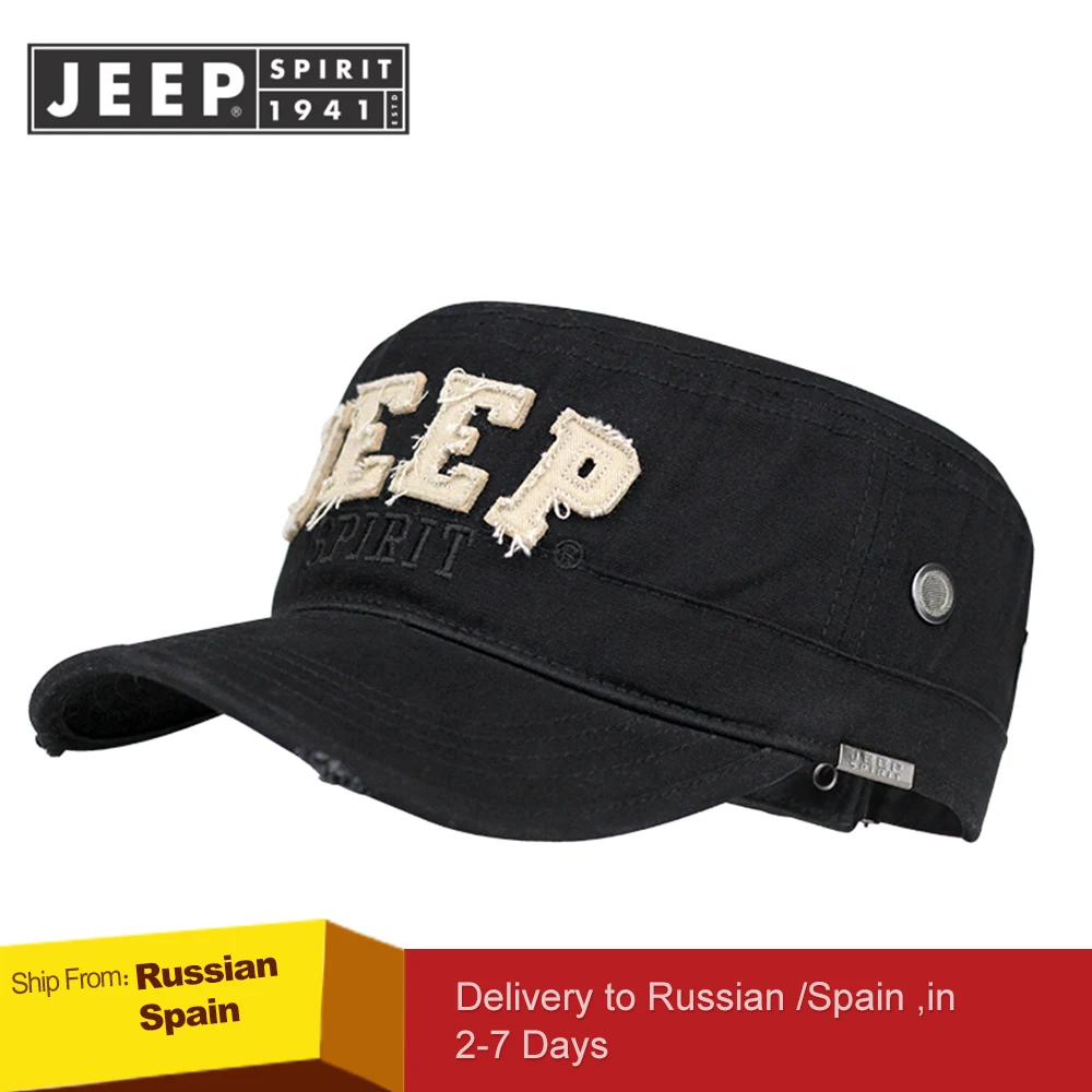 Бренд JEEP SPIRIT новинка 2019 Модные Военные шапки с плоской крышей Повседневная Кепка