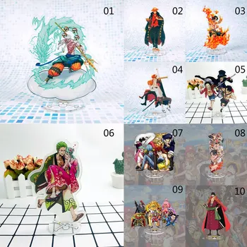 

Anime One Piece Acrylic Action Figures Stand Ornaments Double-side Printed Desk Decor Topper 15cm