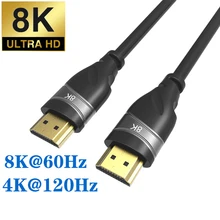 Хит 8K HDMI 2,1 медный 30AWG кабель Real UHD HDR 48 Гбит/с 8K@ 60 Гц 4K@ 120 Гц HDMI Ycbcr4: 4: 4 конвертер для PS4 HDTVs проекторы
