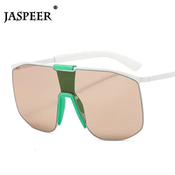 

JASPEER Oversized Punk Sunglasses Women Big Frame One Piece Sun Glasses Brand Designer Fashionable Unique Stylish UV400 Eyewear