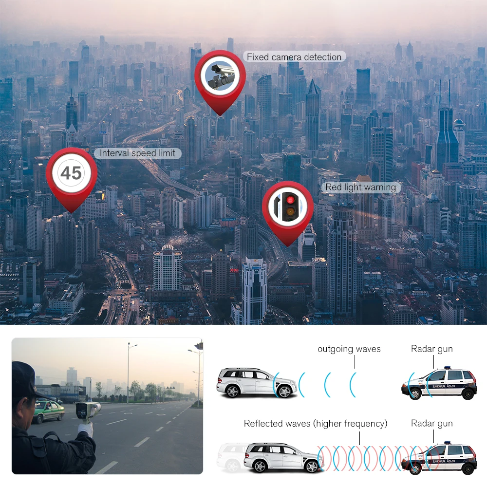 Podofo автомобильный радар-детектор s Led 2 в 1 Радар-детектор Русский Голос с gps Автомобильный анти-стрелка радары полицейская скорость авто X CT K La