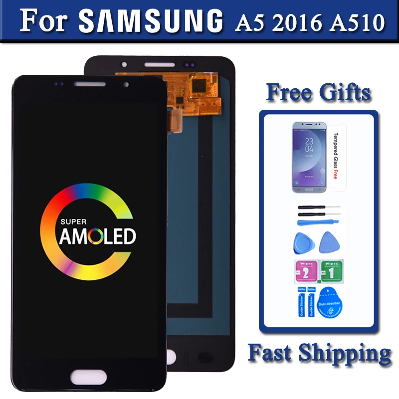 Amoled экран для Samsung Galaxy A5 2016 A510 дисплей A5100 A510F A510M A510Y A510FD A5108 ЖК сенсорный дигитайзер