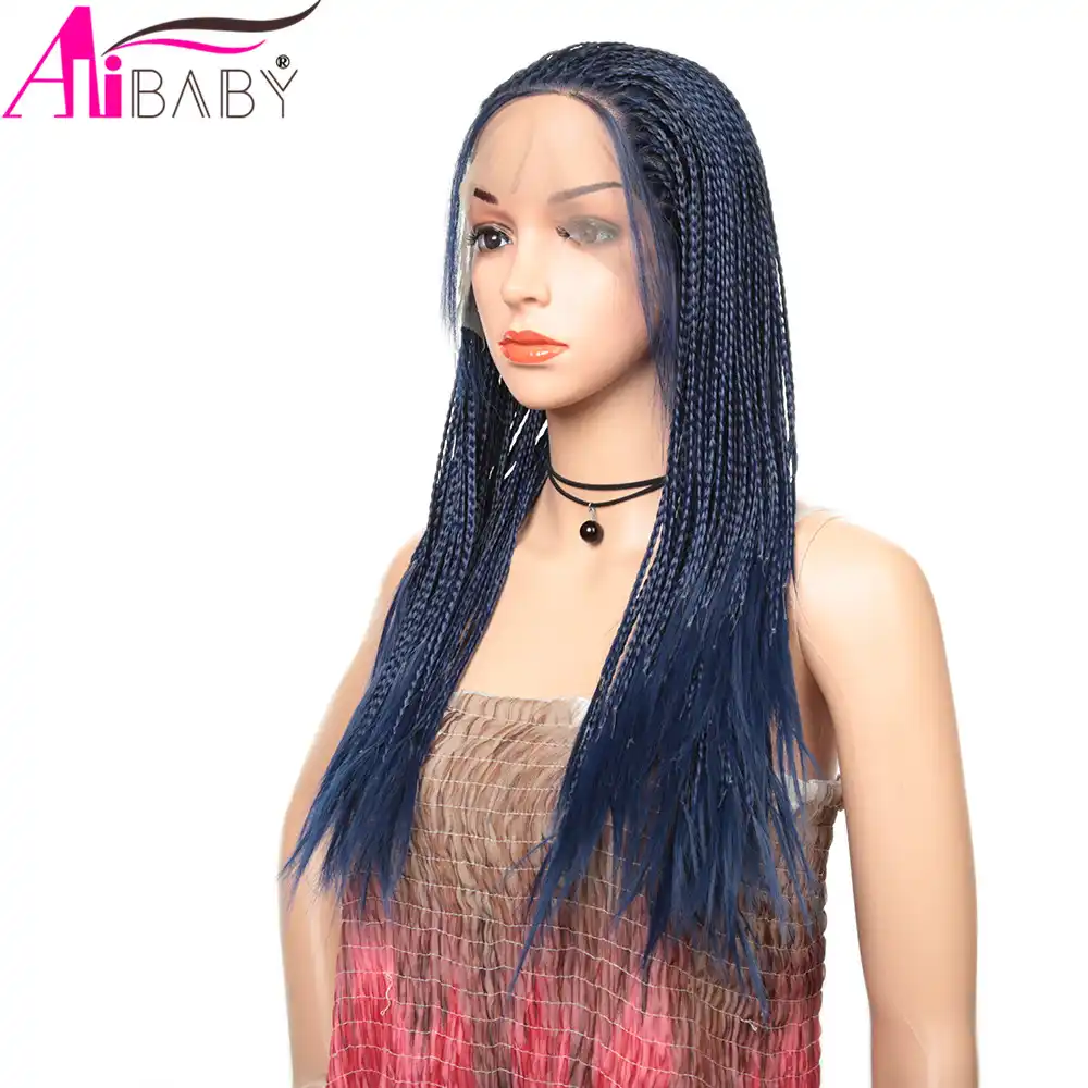 Dlinnye Korobki Kornuly Pletenye Pariki Sinteticheskie Kruzheva Fronta Parik Sinij Yashik Kosichki Afro Amerikanskih Zhenshin Pricheska Alibaby Sinteticheskie Pariki Na Setke Aliekspress