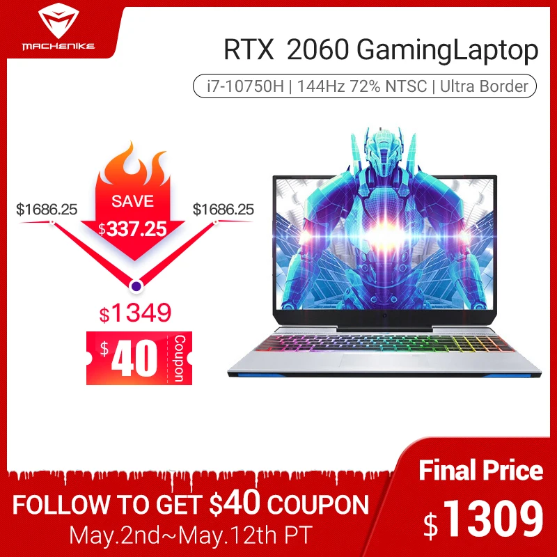 Machenike F117-VD1 i7 RTX2060 Gaming Laptop i7-10750H+RTX2060 6G+144Hz
72%NTSC) i7 игровой ноутбук notebook