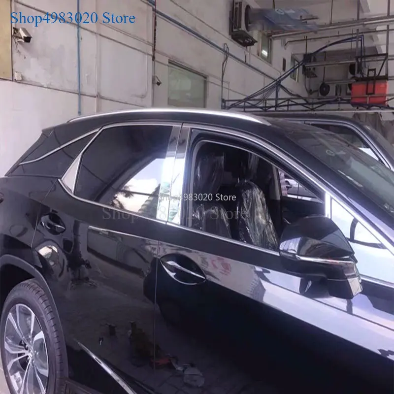 Автомобильный Стайлинг для Lexus RX, средняя колонна, оконная колонна, отделка kluger, декоративные наклейки из нержавеющей стали, блестящая колонна
