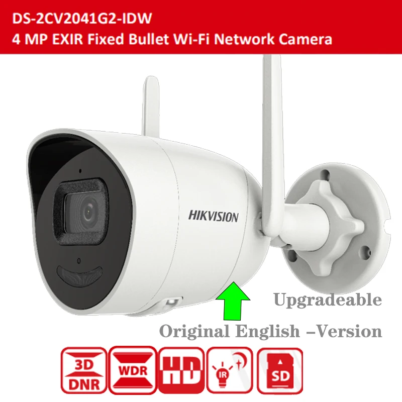 Мини-цилиндрическая камера видеонаблюдения Hikvision английская 4 МП с Wi-Fi