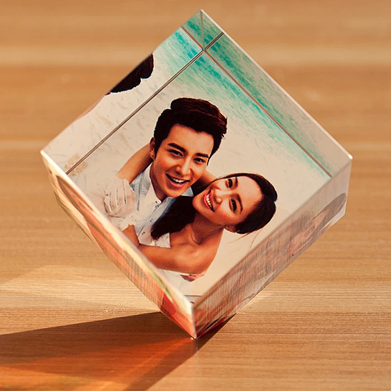DIY Создание яркой вращающейся музыкальной хрустальной коробки MP3 MP4 настроить фото кристалл куб для жены девушки учительницы матери