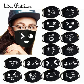 

10 pcs Cartoon Funny expression Masks Anti Dust Cotton Mouth Mask Unisex Banquet Party Mouth Muffle Respirator Keep Warm Masks