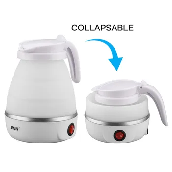 

Travel Foldable Electric Kettle Stainless Heating Kitchen Samovar British Temperature Control Fast Boiling Prevent Dry Burning