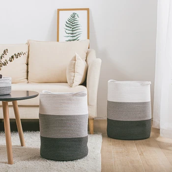 

Laundry Basket Kids Toys Organizer Storage Cotton Thread Storage Basket Dirty Clothes Storage Basket Home Supplies Household