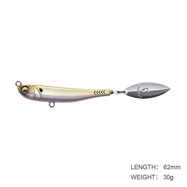 Jig Bait Winter Fishing with Spinner Spoon Fishing Lures 62mm 30g Jigs Trout Winter Fishing Hard Baits Tackle Pesca Makippa 30G violet