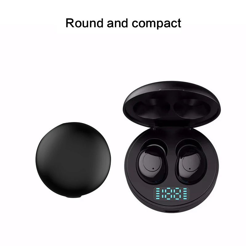 

TWS True Wireless Bluetooth Headset LED Digital Display HD Binaural Call Stereo Noise Reduction BT5.0 Earphone 60h Standby Time