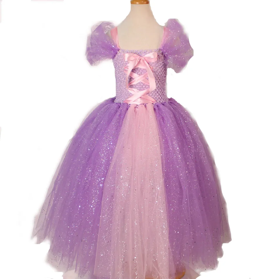 Rapunzel Dress Платье для косплея «История игрушек» для девочек, 4 форки, макияж Вуди и Джесси, пачка для маленьких девочек с героями мультфильмов, ролевые костюмы на Хэллоуин, костюмы Базза Лайтера - Цвет: Rapunzel Dress