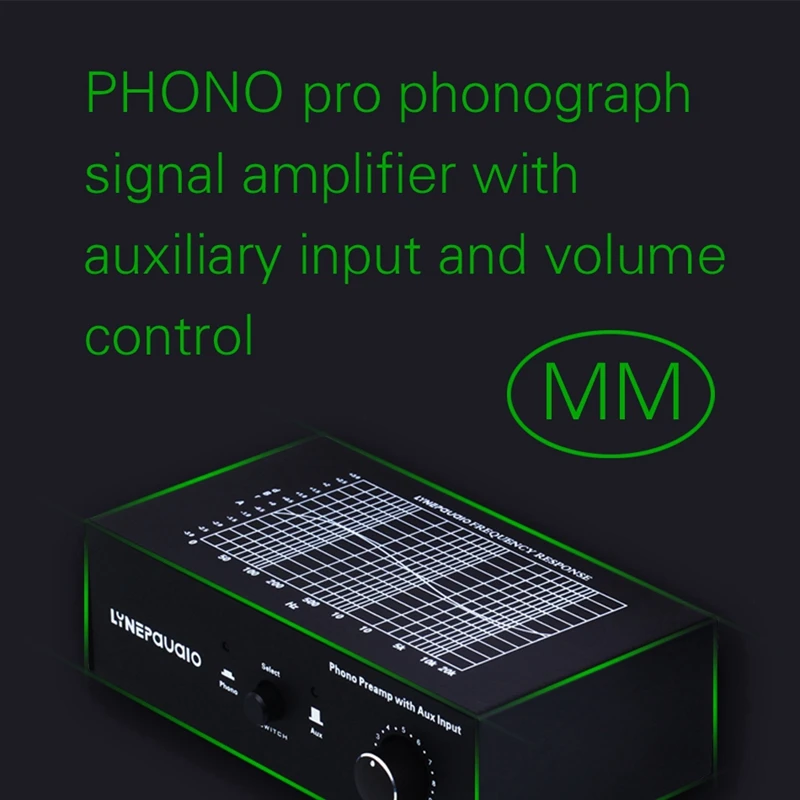 LYNEPAUAIO Phono Preamp вращающийся диск плеер, Электрический граммофон долгоиграющий мм пикап, с Aux/Cd/Dvd линейный вход и объем C