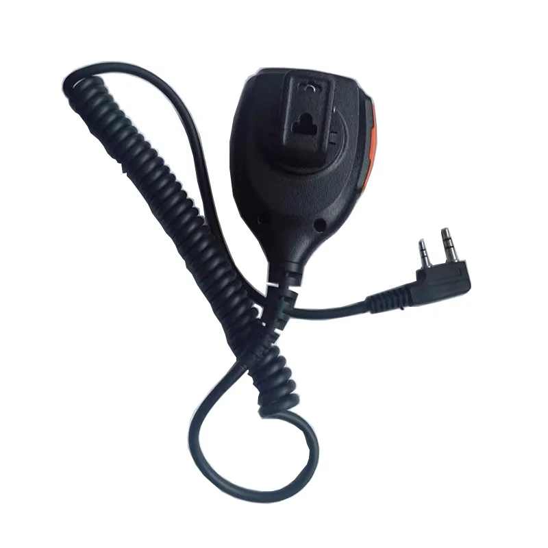 WURUI 2-Pin Rainproof Mini Handheld Speaker Microphone with MIC PTT for KENWOOD RETEVIS BAOFENG UV-5R UV-82 888S Walkie Talkie