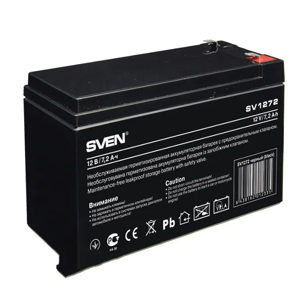 Sven sv 1272 (12v 7,2ah). аккумуляторная батарея delta hr. 2ah sv1272 sven. 2. 2ач.