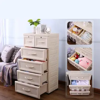 

Thickened Receiving Cabinet Drawer Receiving Box Plastic Storage Cabinet Children's Wardrobe Household Finishing Five-bucke