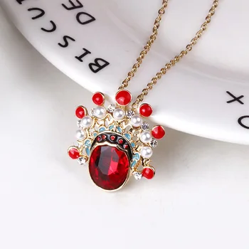 

Beijing Opear Facial Makeup Cosplay Necklace Cosplay Roll Band Alloy Necklace Halloween Party Props Halloween Fan Gift Drop Ship