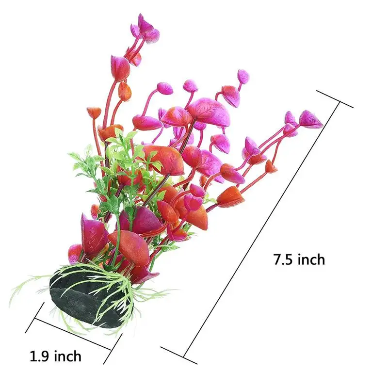2pcs Aquarium Plants Aquarium Decorations Simulation Plastic Plants Fish Tank Decorations Artificial Aquarium Plastic Plants