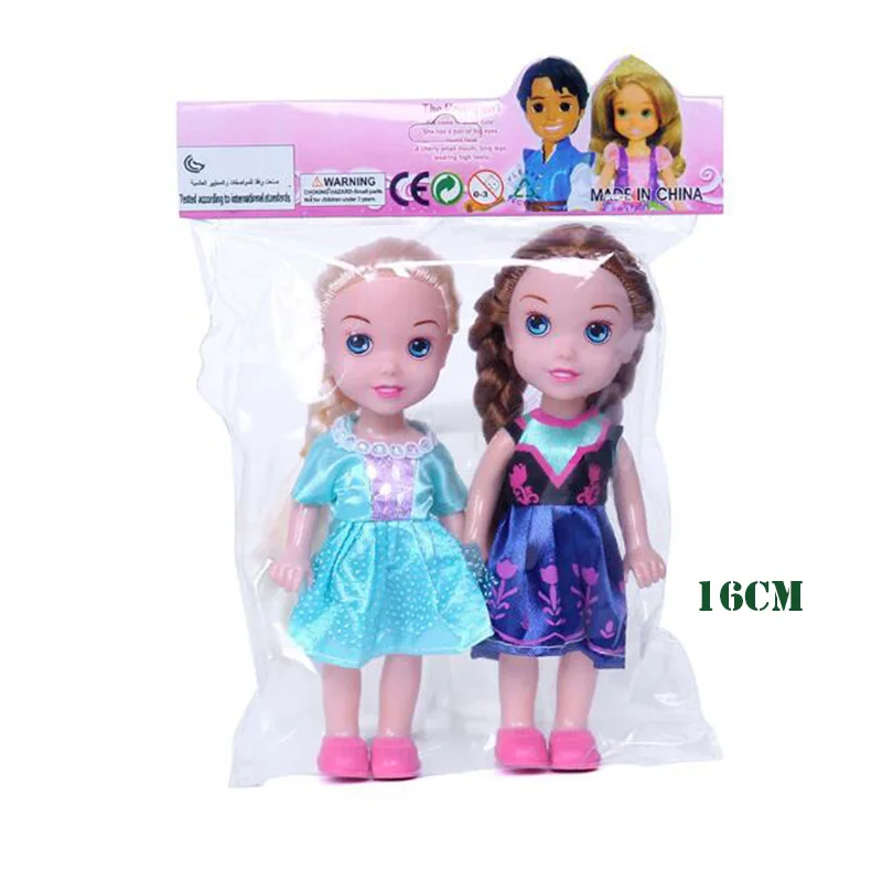 2pcs no box 16cm Принцесса аниме 2 Эльза игрушки Анна 30 см 12 подвижная фигурка Олаф куклы подарки на день рождения игрушки для детей детские куклы - Цвет: 2pcs no box 16cm