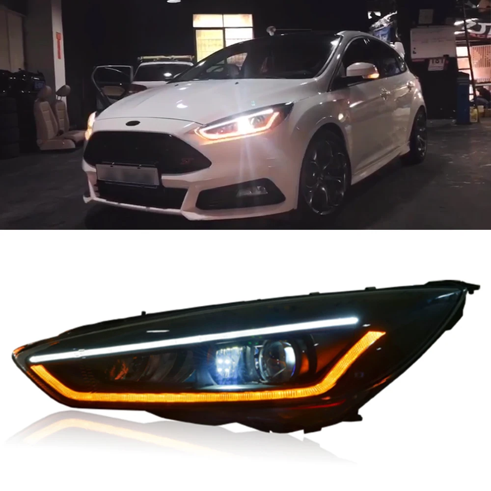 2 шт. светодиодный ные фары для Ford Focus 2015 2016 2017 2018 Автомобильные ангельские глазки
