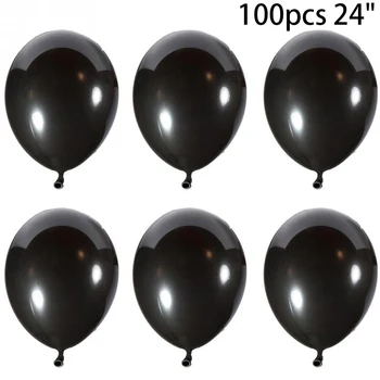 

100 PCS Black 10inch Matte Balloons Wedding Birthday Party Festival Celebration