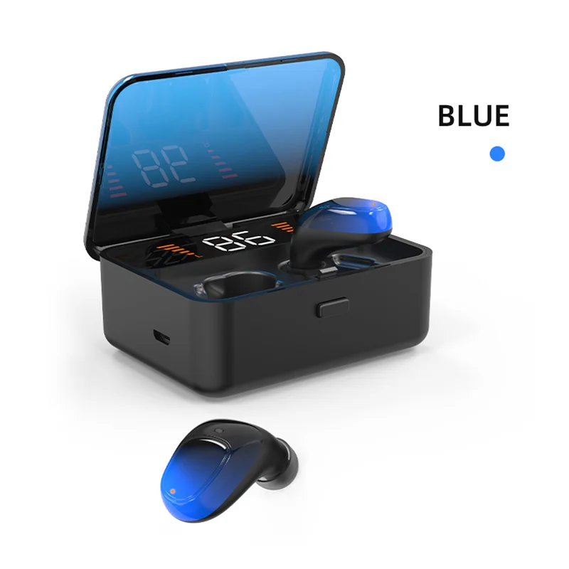 Bluetooth беспроводные настоящие наушники TWS наушники Bluetooth V5.0 наушники IPX5 водонепроницаемые 2000 мАч коробка для хранения зарядки
