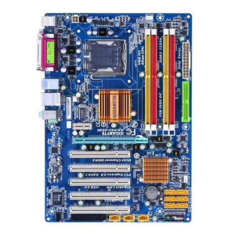 GA-P43-E53G For Gigabyte Original Used Motherboard Socket LGA 775 Intel P43 DDR2 RAM Computer SATAII USB2.0 ATX 16GB | Компьютеры и