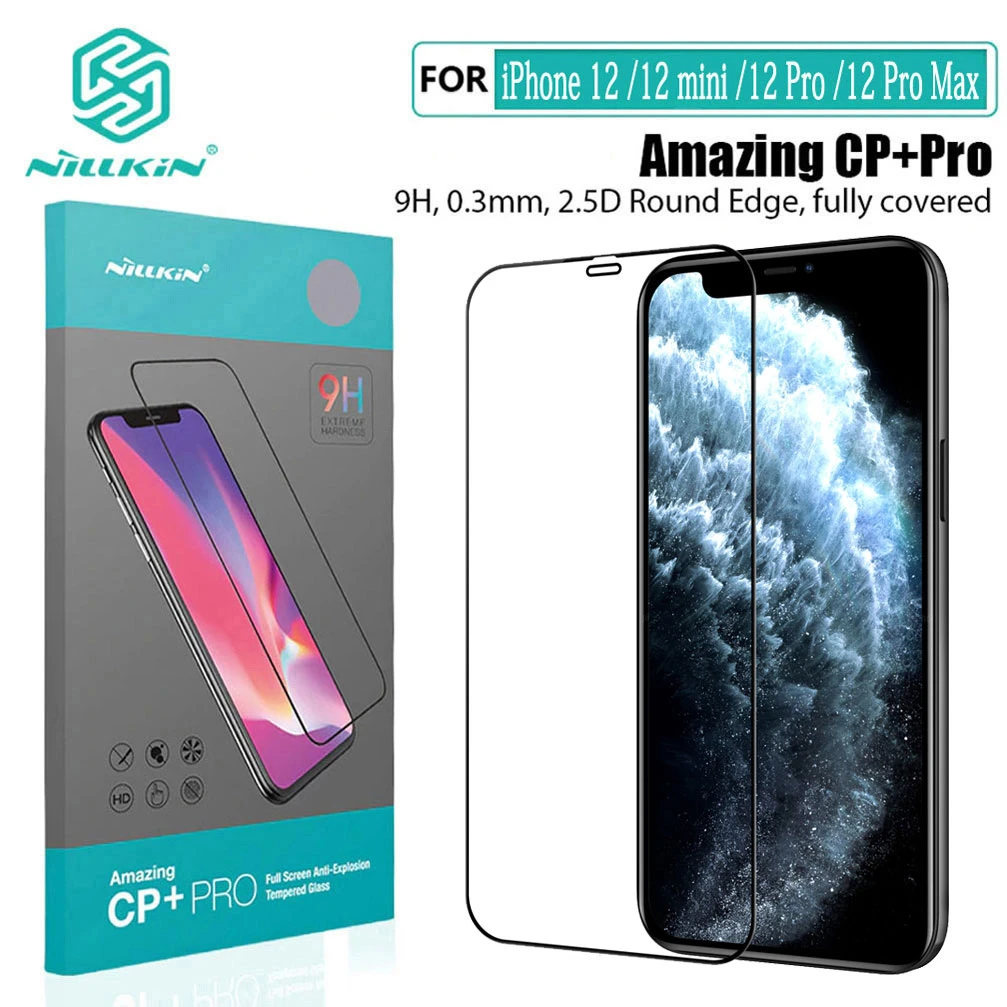 For Iphone 12 Pro Max Screen Protectors Nillkin H H Pro Cp Pro Tempered Glass For Iphone 12 12 Pro 12 Mini Glass Front Film Phone Screen Protectors Aliexpress