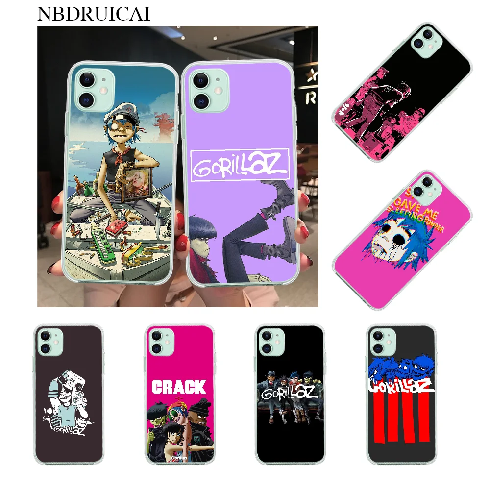 NBDRUICAI Gorillaz band Bling Cute Phone Case для iPhone 11 pro XS MAX 8 7 6 6S Plus X 5S SE XR cover|Бамперы| |